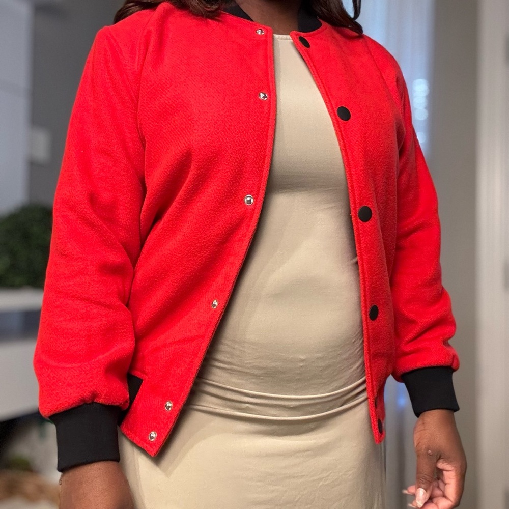 Future Collective Red Bomber Jacket